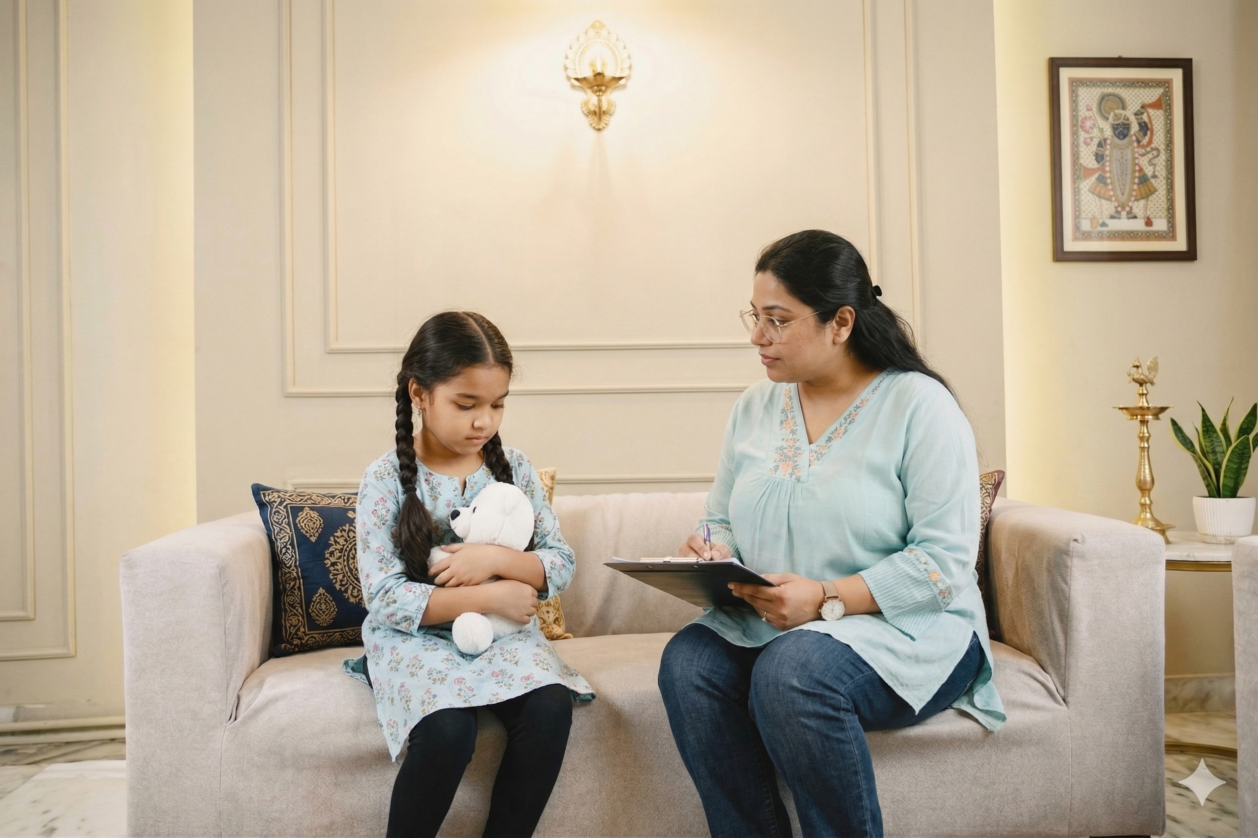 Isha Rastogi conducting a child therapy session in Lucknow